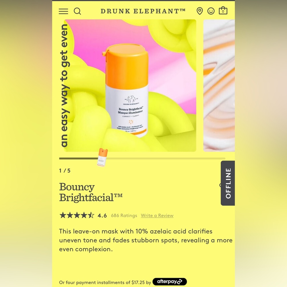 Drunk Elephant Bouncy Brightfacial™